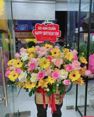 Bó hoa chúc mừng sinh nhật - hoa tươi Bến Lức 